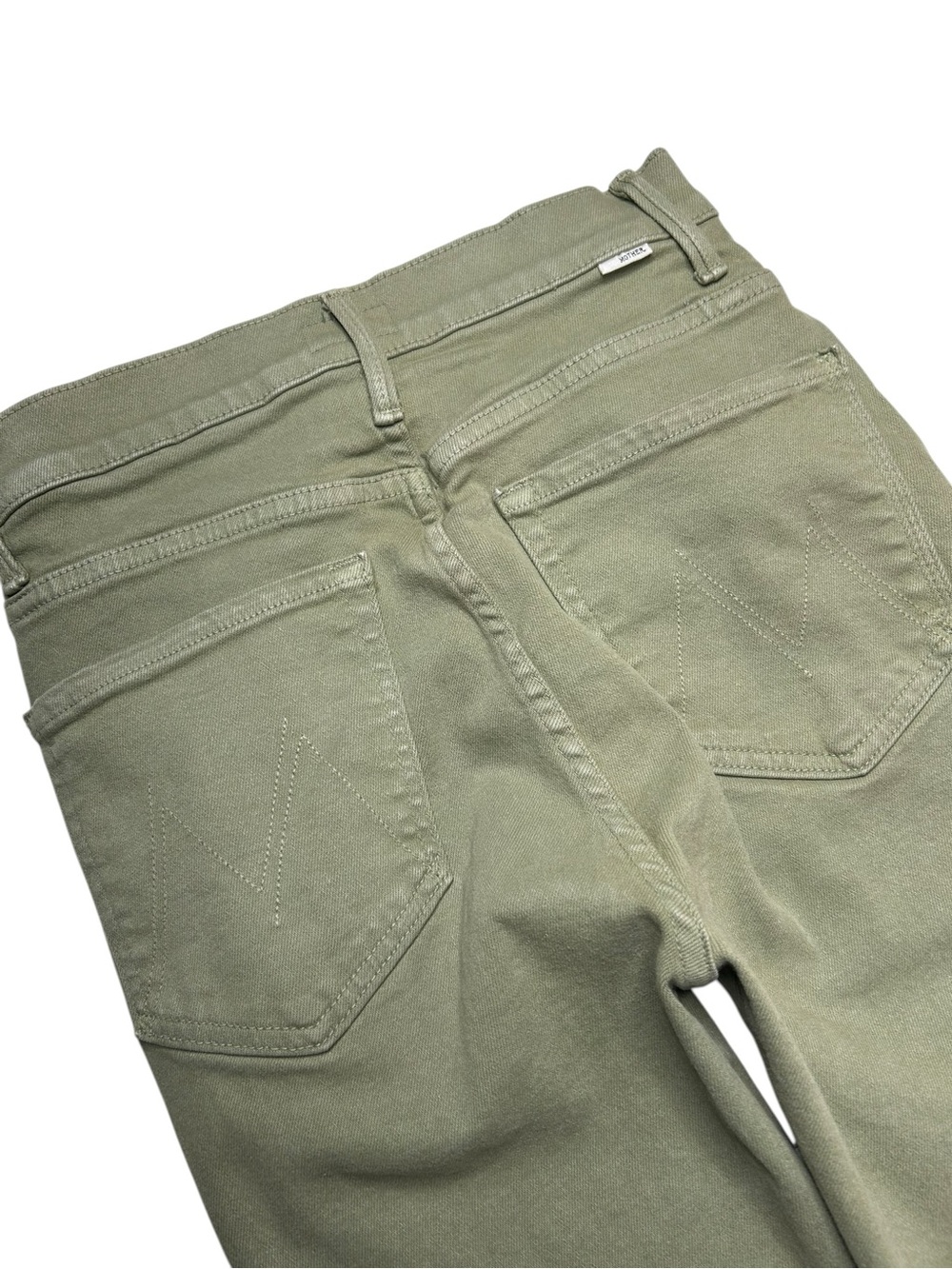 MOTHER The Smokin' Double Ankle Jeans Second Chance Olive 27 - Picture 5 of 16